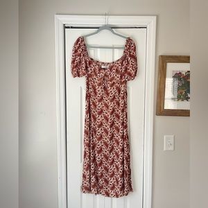 Faithfull the Brand Juniper Midi Sable dress